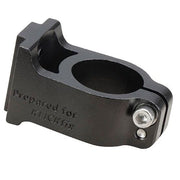 Zwarte KLICKfix Aheadadapter 1 1/8" stuurhouder voor fiets, geschikt voor snel en stevig bevestigen op het stuur.