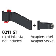 Zwarte KLICKfix Aheadadapter 1 1/8" voor stuurhouders, geschikt voor fietsaccessoires en montage op stuur.