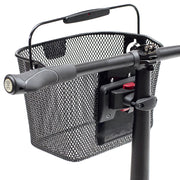 Zwarte KLICKfix Caddy stuuradapter op stuurpen, geschikt voor Ø22-36 mm, zichtbaar op de afbeelding.