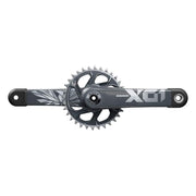 Sram X01 Eagle Dub MTB crankstel met 32T kettingblad en 175mm lengte, zwart staal, zichtbaar op de afbeelding
