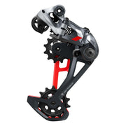 Sram X01 Eagle 12-speed achterderailleur met carbon behuizing en max 52T tandwiel, geschikt voor mountainbikes
