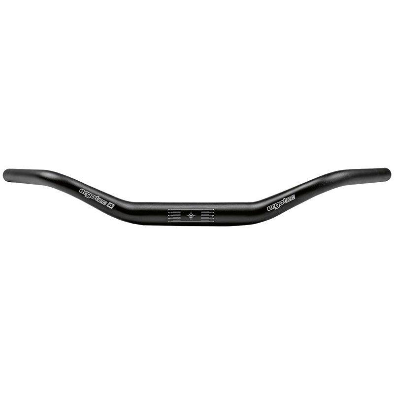 Zwart gezandstraalde Ergotec Moon Cruiser stuurbocht voor stadsfiets, diameter 31,8 mm, lengte 610 mm, stevige staalconstructie