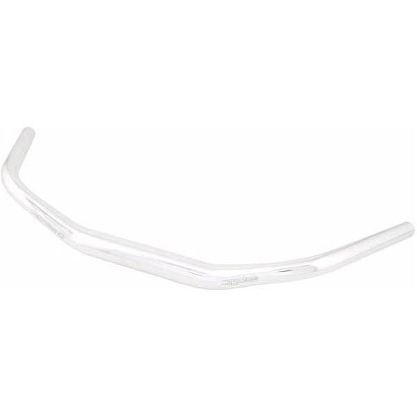 Ergotec Moon Cruiser stadsfiets stuur Ø31,8 mm, 610 mm breed in zilver, geschikt voor comfortabele stadsfietsen.