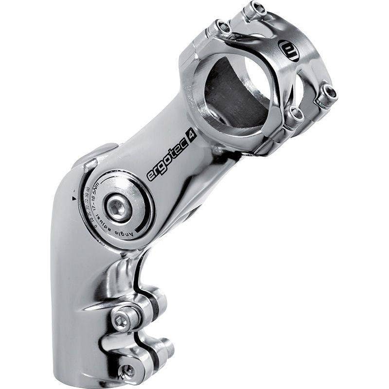 Ergotec Octopus Ahead verstelbare stuurpen, geschikt voor Ø28,6 en 31,8 mm, met 90 graden verstelbaarheid, op fiets onderdeel