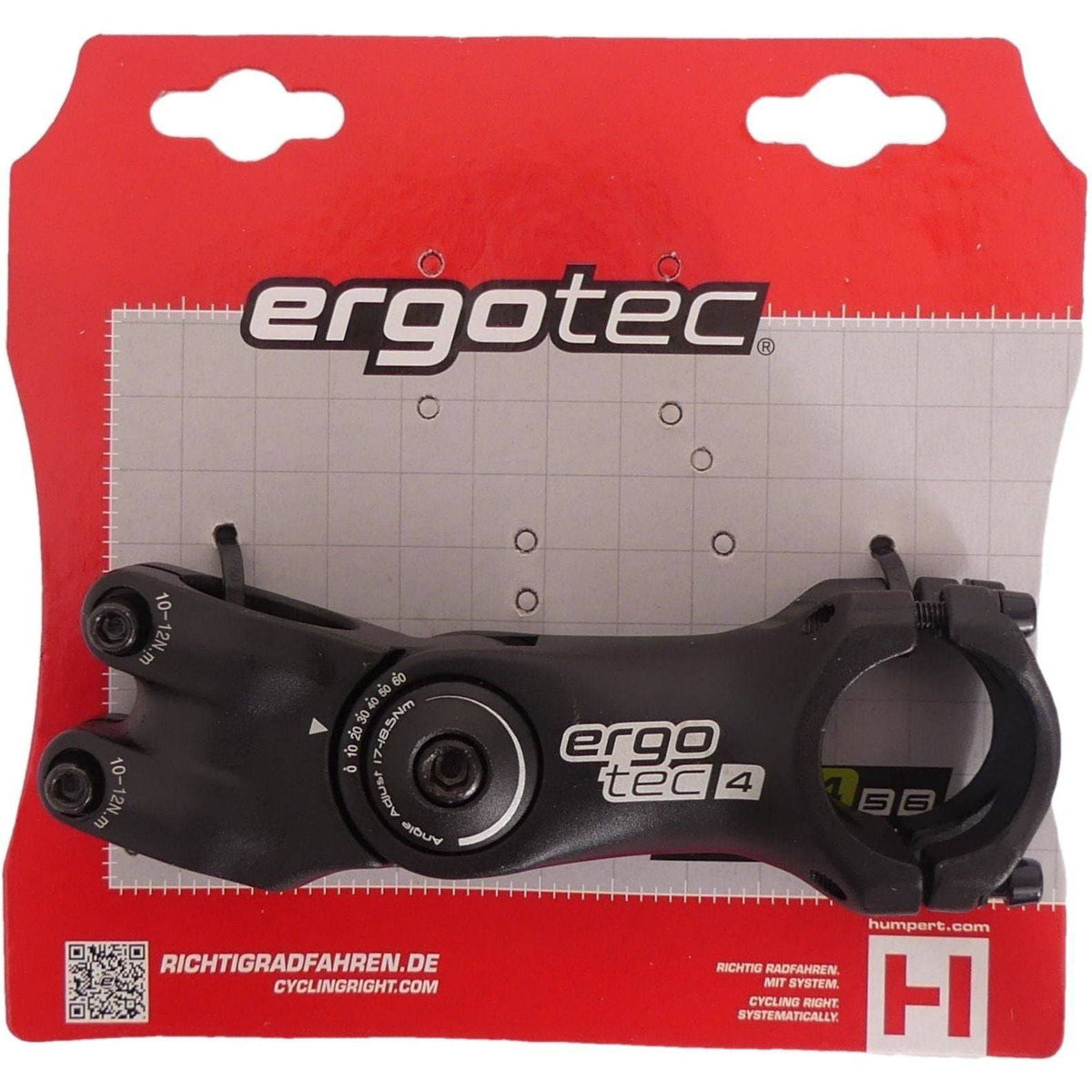 Ergotec Octopus 2 Ahead stuurpen, 105 mm, verstelbaar, 31,8 mm, voor fietsbestuur, zwart kunststof en metaal.