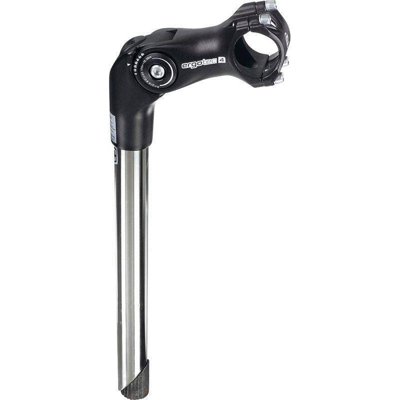 Ergotec Octopus 2 verstelbare stuurpen, 90 mm lang, 25,4 mm diameter, zwart, geschikt voor fietssturen.