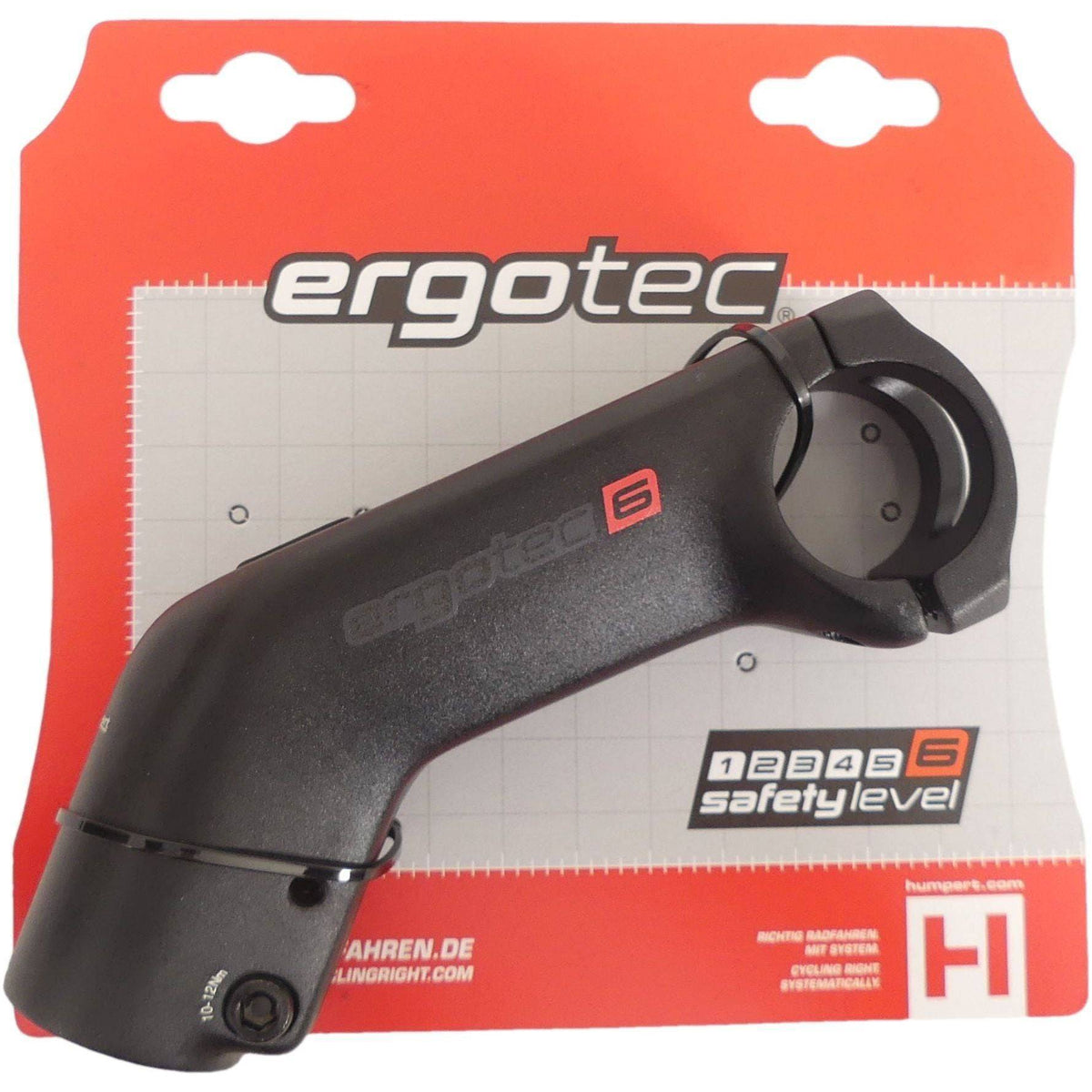 Ergotec High Barracuda Ahead stuurpen, Ø28,6 mm, 110 mm lengte en 31,8 mm diameter, geschikt voor fietsen.