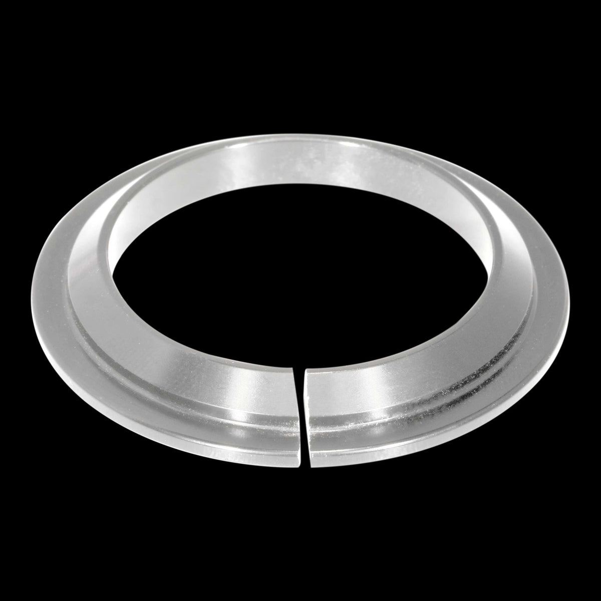 Elvedes vorkconus voor 11/4 inch, Ø33mm, 36°, zilver, toebehoren voor fiets, close-up van de metalen component