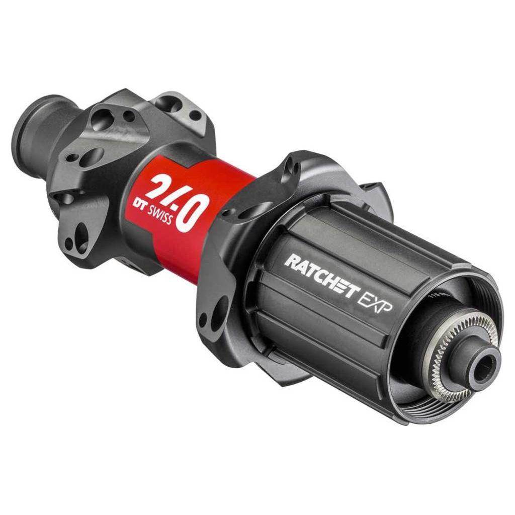 Zwarte DT Swiss 240 Straightpull achternaven voor racefiets, aluminium, 10/11V, 130mm, 24G, snelspanner, licht en duurzaam.