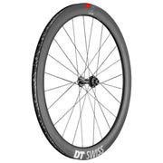 Zwart voorwiel 28" DT Swiss ARC1100 Dicut 50 DB Disc CL Carbon racefiets wiel, lichte en aerodynamische constructie