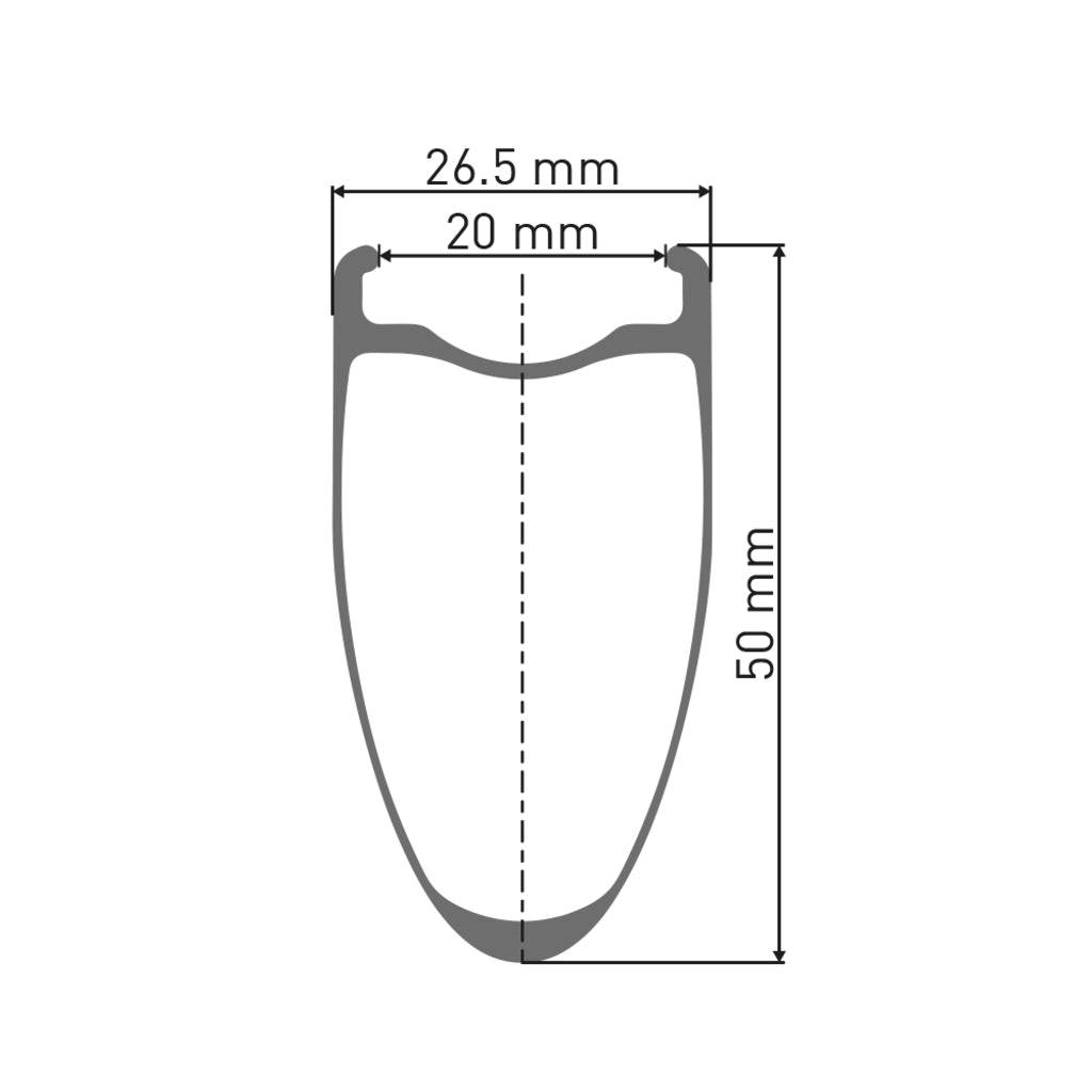 Voorwiel 28" DT Swiss ARC1400 Dicut 50 DB Disc CL Carbon Zwart - Le Coq Wielerartikelen
