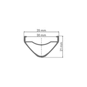 DT Swiss MTB wiel A 29 inch DT XM1700 Spline 30 DB CL 148/12 schijfrem voor mountainbiken, close-up van het wiel en spaken