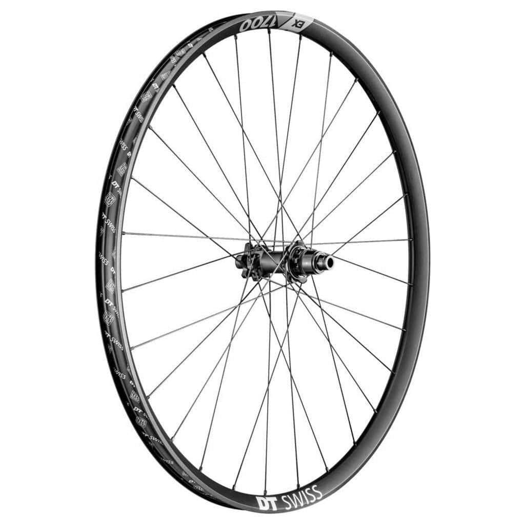 Achterwiel voor MTB, 27.5 inch DT Swiss EX1700 Spline 30 XD 11/12V Boost disc aluminium zwart, zichtbaar met snelspanner en disc braking