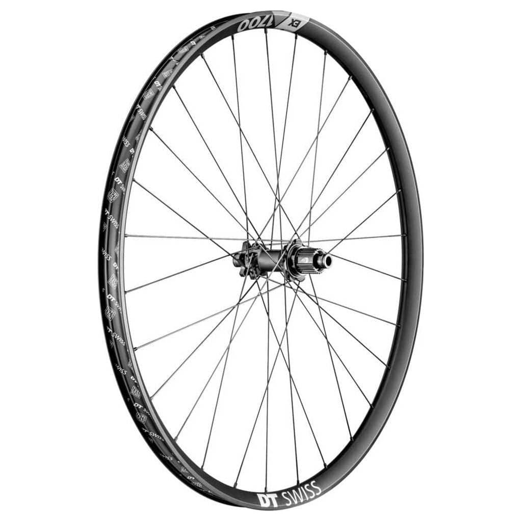Achterwiel voor MTB, 29 inch DT Swiss EX1700 Spline 30, zwart aluminium, met disc en boost naaf, geschikt voor 12V Shimano.
