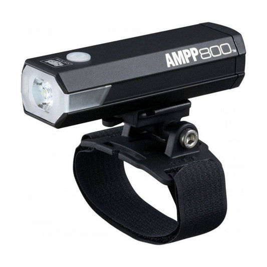 Koplamp Cateye Ampp800 Helm Hl-El088Rc Led Usb Oplaadbaar Accu Zwart - Le Coq Wielerartikelen