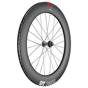 Voorwiel 28 inch DT Swiss ARC1100 Dicut 80 DB carbon racefiets wiel met schijfremmen, zwart, lichte en aerodynamische constructie