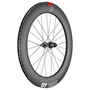 Achterwiel voor racefiets, 28 inch DT Swiss ARC1100 Dicut 80 DB SH 10/11V Disc CL Carbon zwart, met remschijf en snelspanner