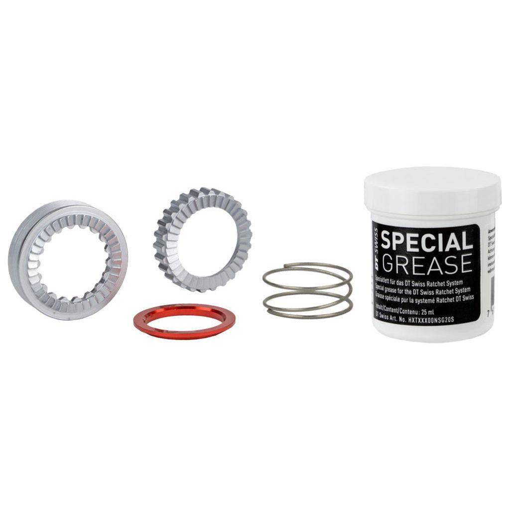 DT Swiss naafservicekit met 54T ratchet voor snelle reparatie en onderhoud van fietsnaven, compatibel met DT Swiss naafs.