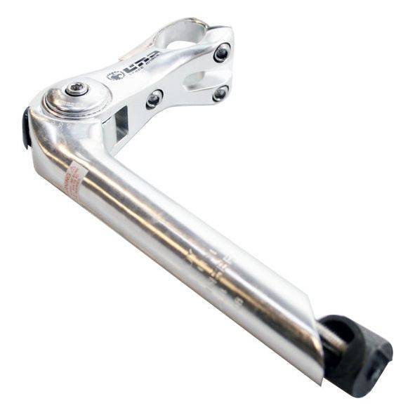 Zilveren Kalloy verstelbare stuurpen 25,4 mm met 180x80 mm afmetingen, geschikt voor fietssturen.