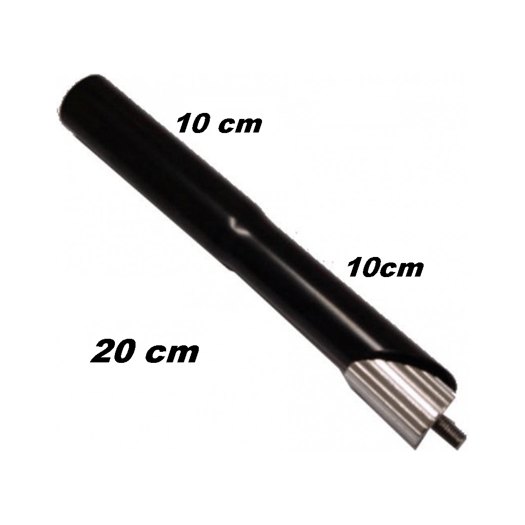 Zwarte Kalloy stuurpenverlenger van 22,2 mm tot 210 mm voor fietsaccessoires, zichtbaar op de afbeelding.