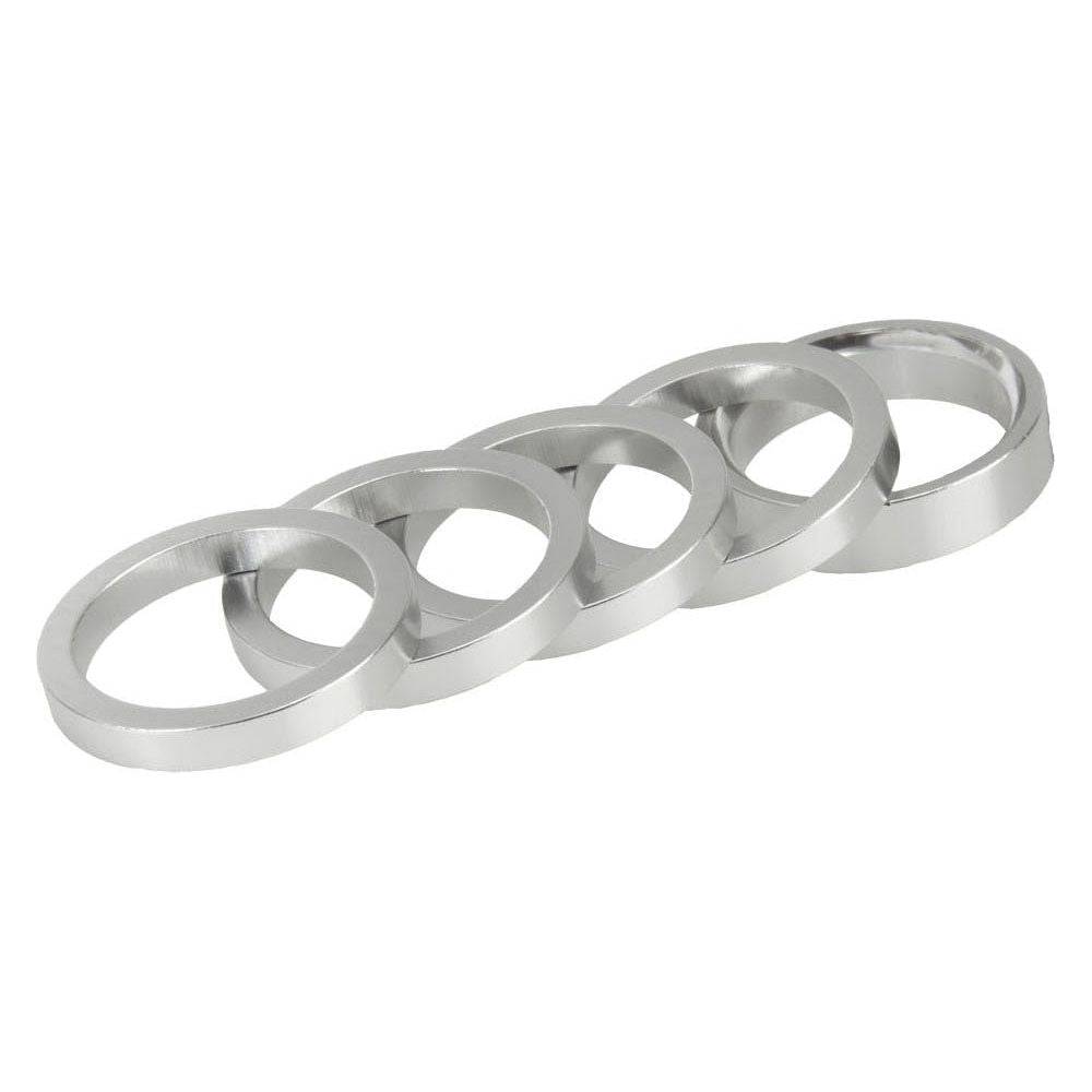 Zilveren Satori stuurpenverlenger 1-1/8" voor verbeterde fietsbesturing en comfort.