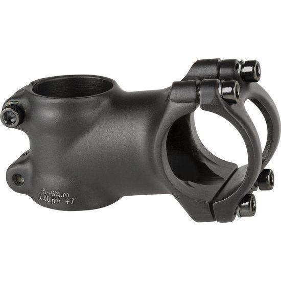 Zwarte M-Wave A-Head stuurpen voor fiets, 28,6 mm diameter, 100 mm lengte en 31,8 mm stuurdiameter, zichtbaar in de afbeelding.