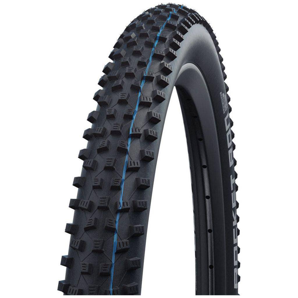 Zwarte 29-inch Schwalbe Rocket Ron TLE ADDIX SpeedGrip MTB buitenband, vouwband met Super Ground profiel