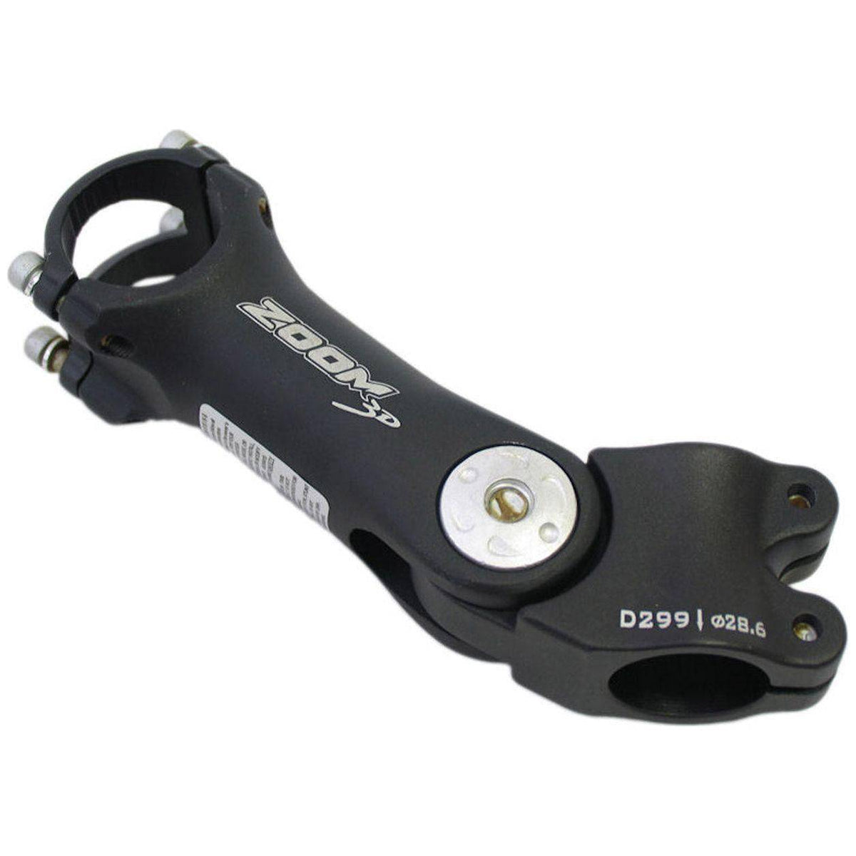 Verstelbare Zoom A-Head stuurpen 28,6 mm, 110 mm lengte en 31,8 mm diameter, geschikt voor mountainbikes en racefietsen.