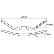 Racefiets stuur van Satori, zwarte mat afwerking, gebogen 35°, diameter 31.8 mm en lengte 630 mm, zichtbaar in de afbeelding.