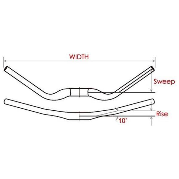 Satori Stuur Noirette Ø31.8 / B=630Mm 35° Gebogen - Mat Zwart - Le Coq Wielerartikelen