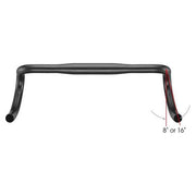 Zwart Satori X-Race Aero stuur voor racefiets, Ø31.8mm, lengte 400mm, mat afwerking, zichtbaar in de afbeelding