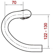 Zwart Satori X-Race Aero stuur voor racefiets, Ø31.8mm, lengte 400mm, mat afwerking, zichtbaar op afbeelding 725192_3.jpg