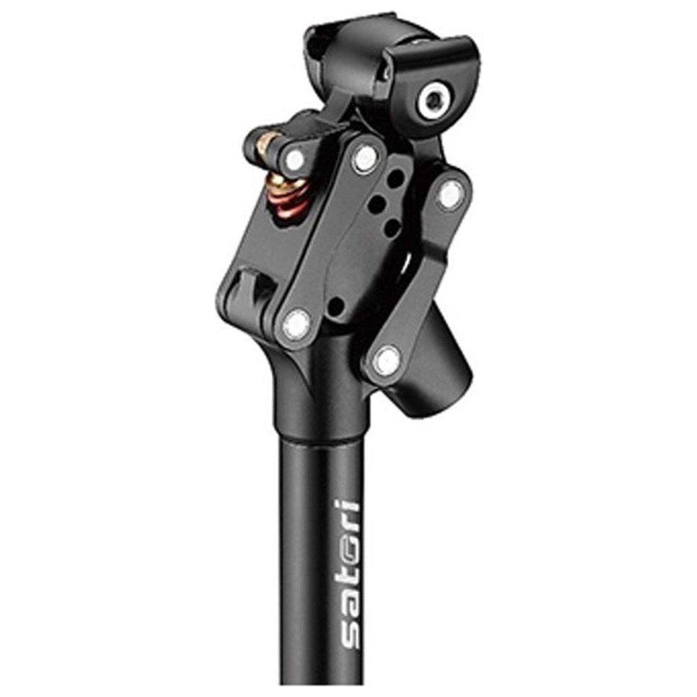 Verende Satori Ez3 Quill zadelpen in mat zwart, Ø27,2 mm, 350 mm lengte, geschikt voor fietsmetalen zadelbuis.