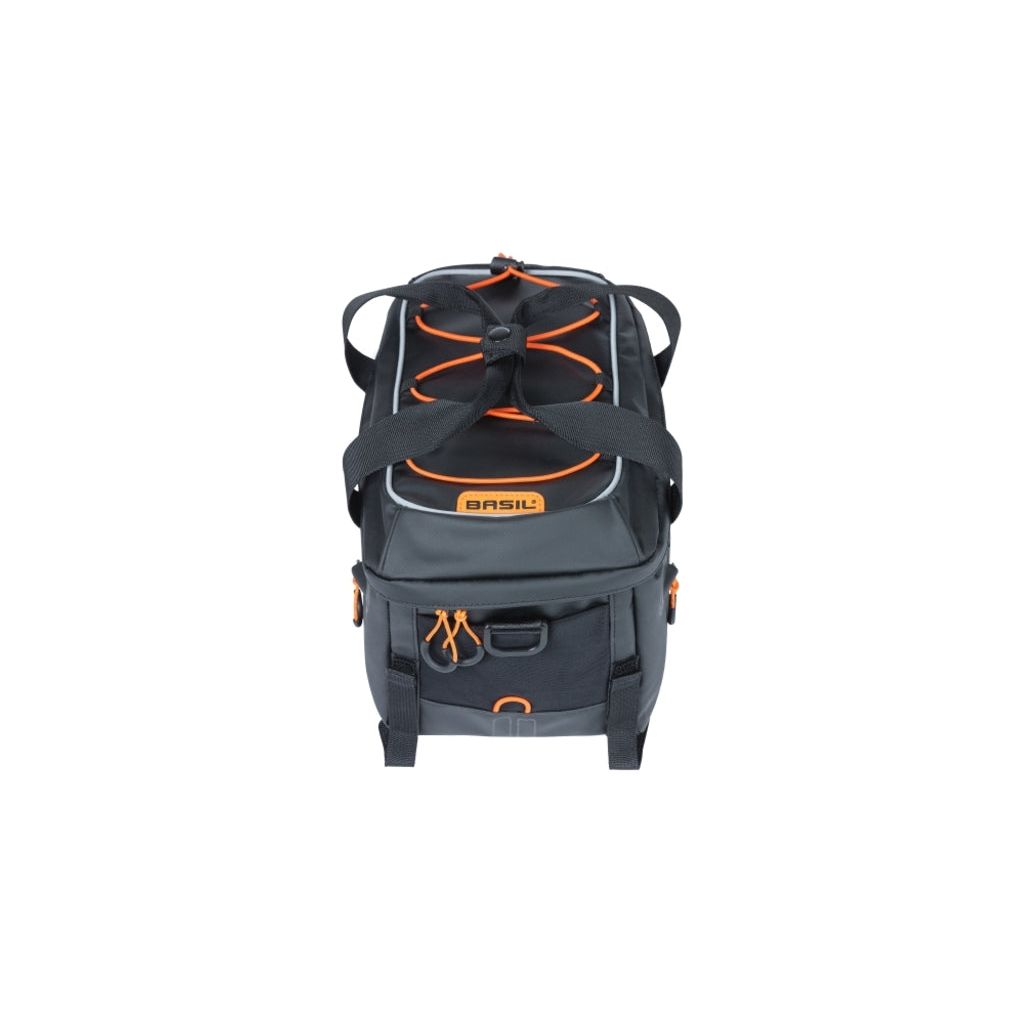 Basil Bagagedragertas Miles Tarpaulin 7 Liter 32 X 20 X 20 Cm - Zwart/Oranje - Le Coq Wielerartikelen