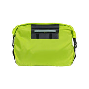 Neon gele waterdichte Basil Keep DRY en Clean horizontale regenhoes voor fietstas, beschermt tegen regen en vuil.