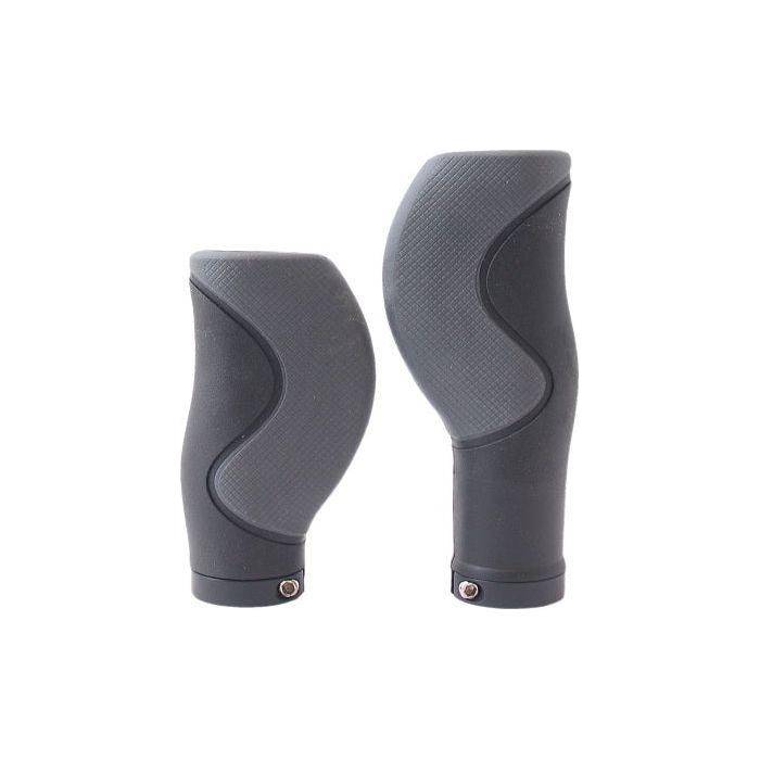 Zwart Marwi handvatset Ergo met 3 componenten, 128/90mm, 2-kanten open, geschikt voor fietsen of scooters