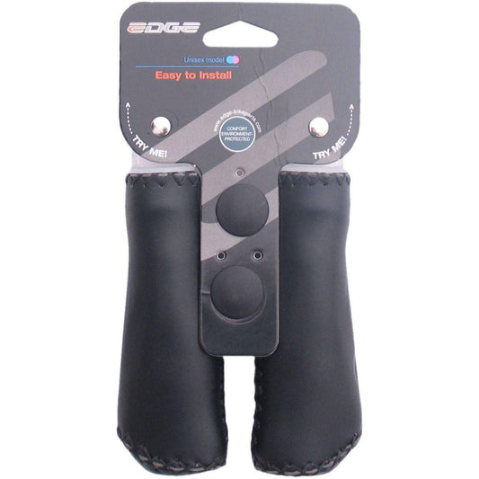 Handvatset Edge Leer - 2*135 mm (op kaart verpakt) - Le Coq Wielerartikelen