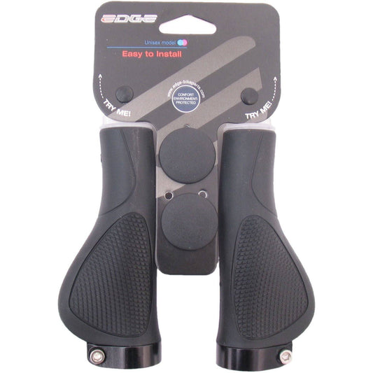 Edge Handvatten Ergocity Plus Met Lockring - 136/136Mm - Zwart - Le Coq Wielerartikelen