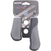 Zwarte en grijze Edge Ergocity handvatset van rubber met zachte uitvoering voor comfortabele grip.