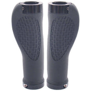 Zwarte Edge Edge Ergo City 130 mm handvatset met dubbele lockring, comfortabel en stevig voor stadsfietsen.