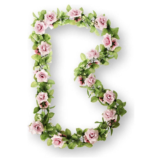 Bloemenstreng Basil Met Rozen, Groene Takjes En Gipskruid - Roze - Le Coq Wielerartikelen