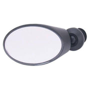 M-Wave Spy Oval 3D verstelbare fietsspiegel met ovalen vorm en verstelbare arm, zichtbaar op de afbeelding.