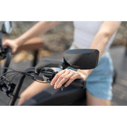 Edge Luxe fietsspiegels links met klem, extra groot, dimbaar glas voor optimale zichtbaarheid en veiligheid tijdens het fietsen.