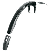 Zwart SKS Mudrocker achterspatbord voor 27,5/29 inch fietsen, gemaakt van glasversterkt kunststof, zichtbaar in de afbeelding.