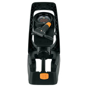 SKS Airstep aluminium voetpomp met manometer voor het oppompen van banden en inflatables, robuust en gebruiksvriendelijk.