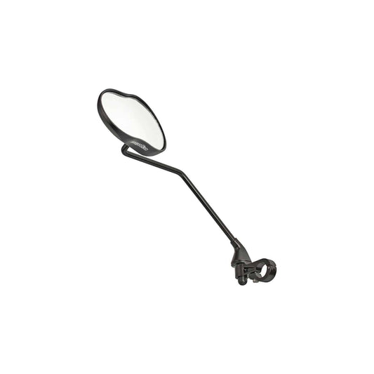 Spiegel Ergotec M-99Lv Met Lange Arm 121 X 78-66 Mm Aluminium - Zwart Gezandstraald - Le Coq Wielerartikelen