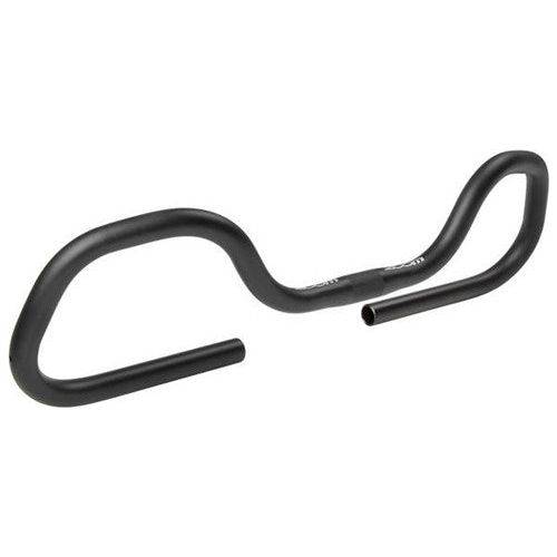 Ergotec vlinderstuur voor stadsfiets, Ø31.8 mm, glanzend zwart, 0° hoek, modellijn Gw585 en Gh0, zichtbaar in afbeelding