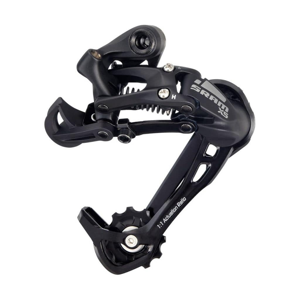 Sram Achterderailleur X5, 10V Medium Cage Aluminium Zwart - Le Coq Wielerartikelen