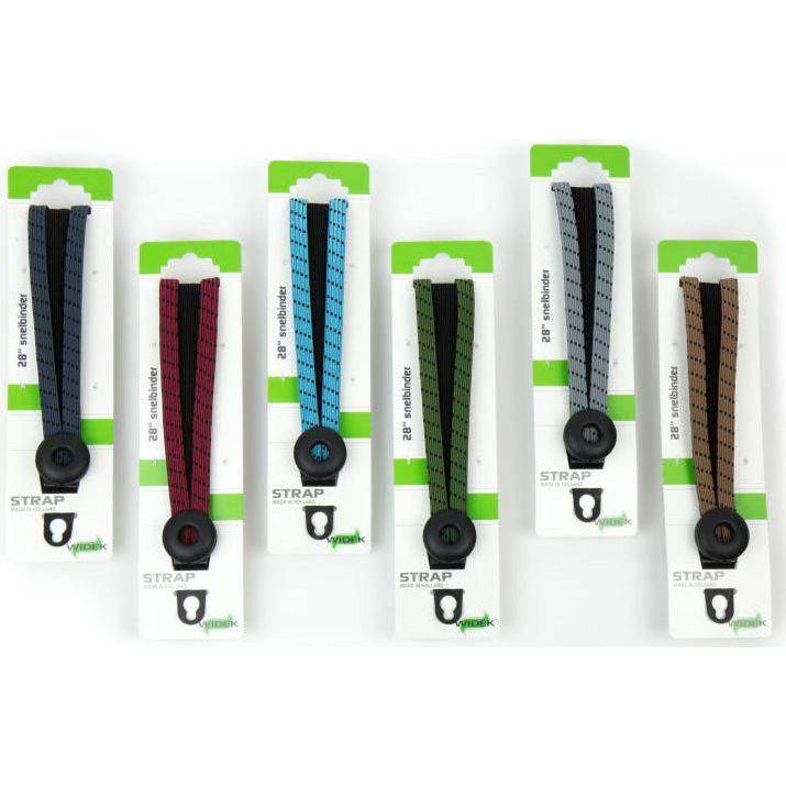 Set van 12 Widek Eye Triobinder snelbinders 24/12 mm met zwarte stalen platen, assorti voor veelzijdige bevestigingen.
