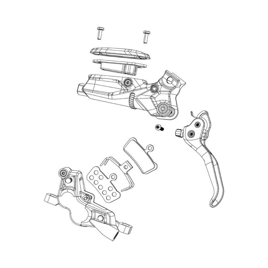 Sram remblok set voor Code remmen, inclusief remblokken en geleiders, geschikt voor mountainbikes en racefietsen